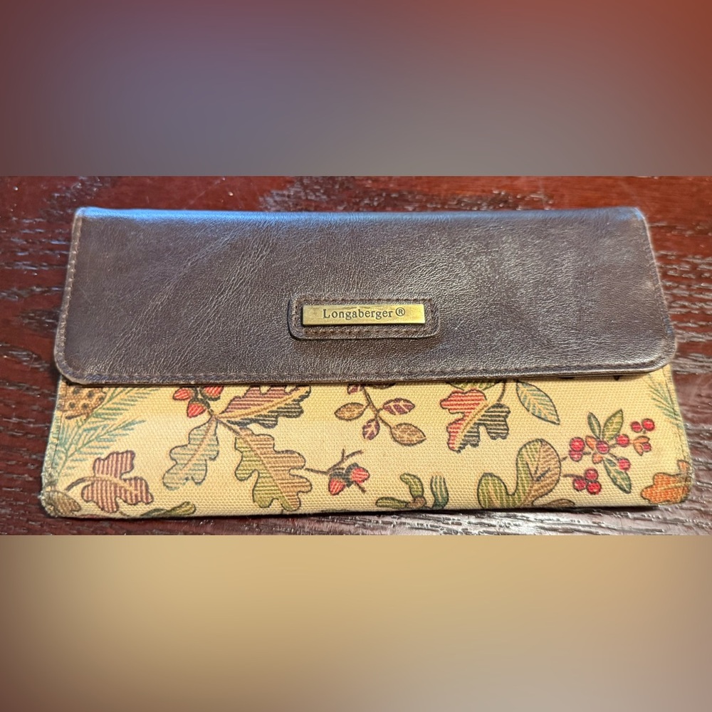 NWOT Longaberger fall autumn wallet .